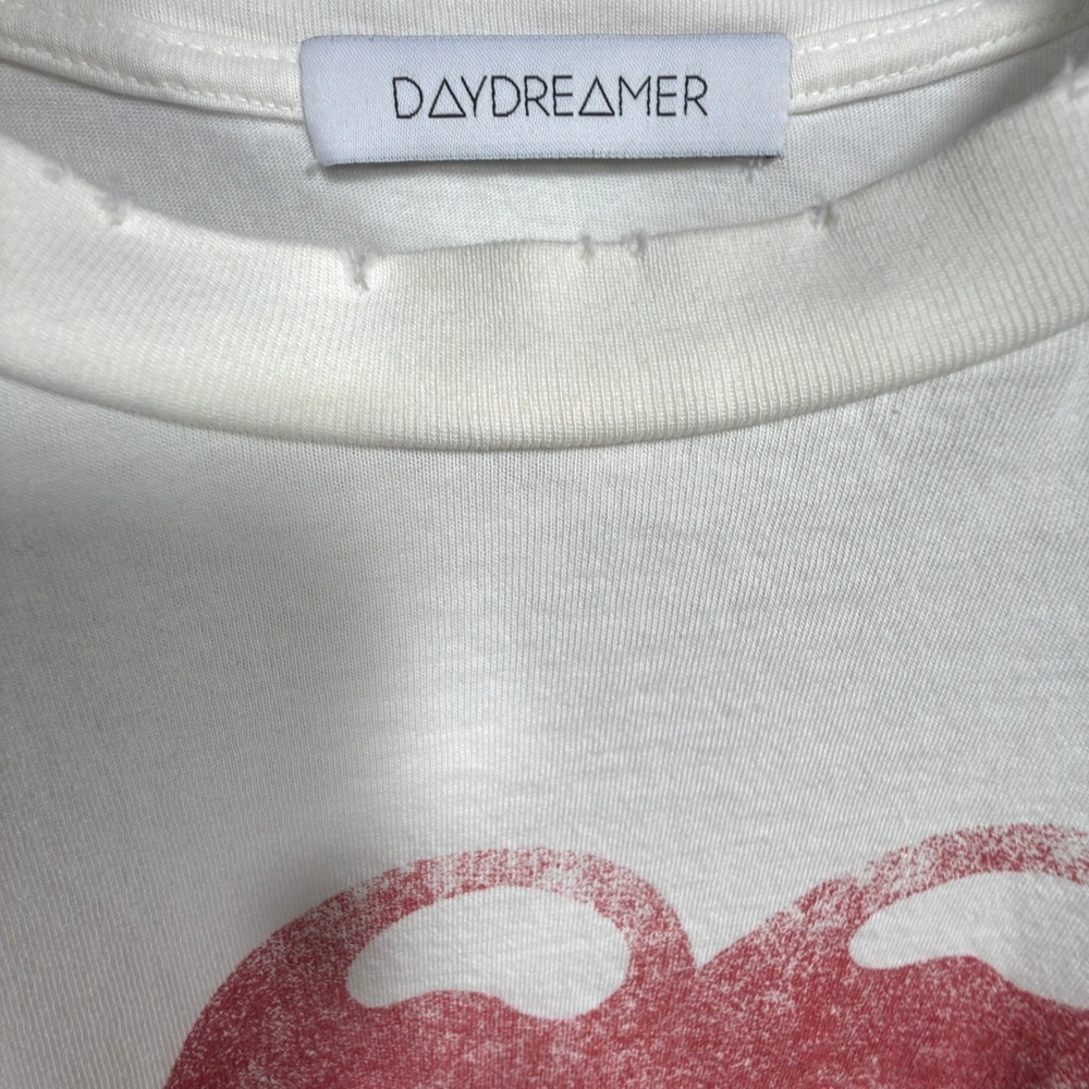 Daydreamer Rolling Stones Tee Womens S 1989 Tour Graphic White Distressed USA - Picture 3 of 7